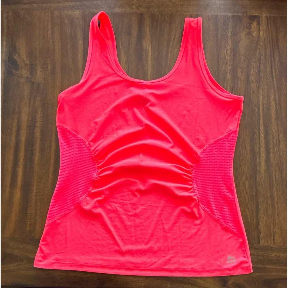 RBX Women's Pink Tank Top XL Scoop Neck Stretch Wide Strap Poly Spandex